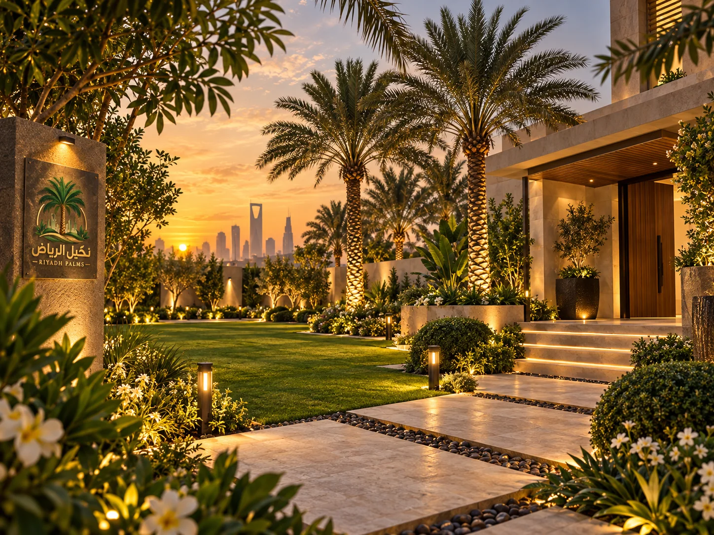 تصميم اللاندسكيب للحدائق والمساحات الخارجية في الرياض