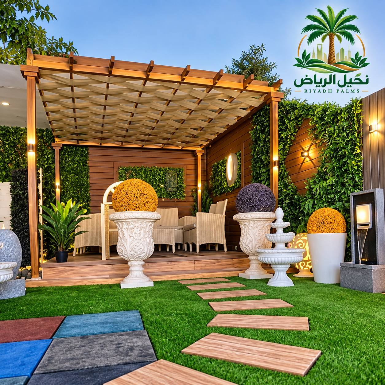 زراعة وتنسيق مساحة خارجية بالرياض