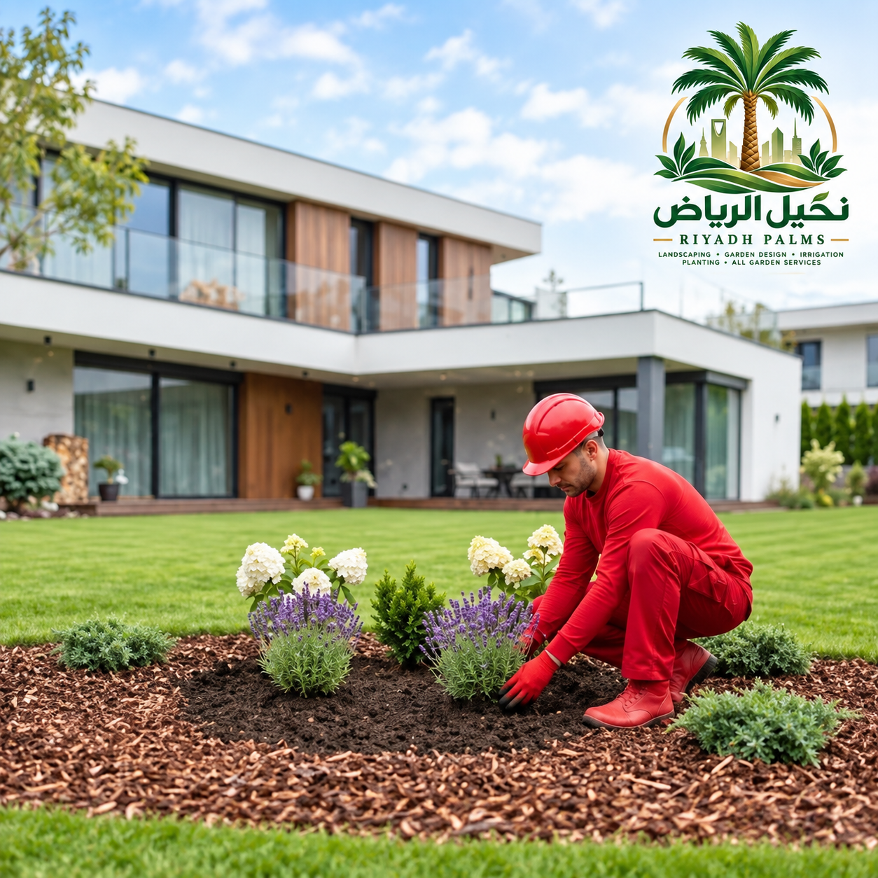 تصميم وتنسيق حديقة بالرياض