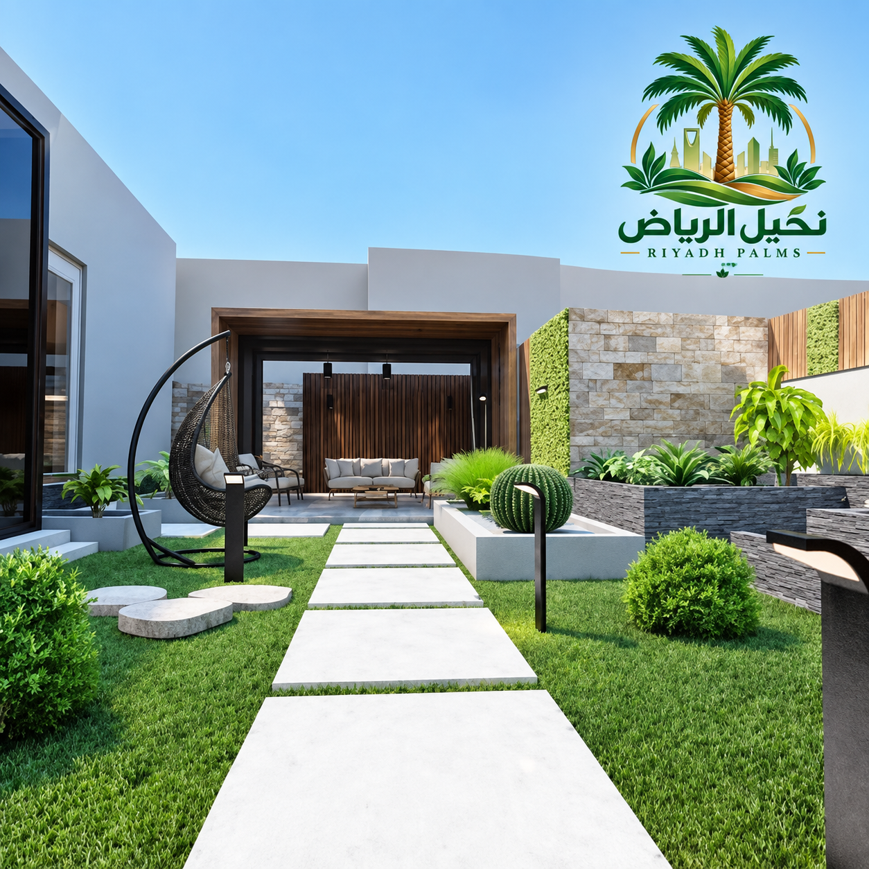 تنسيق حديقة منزلية بالرياض