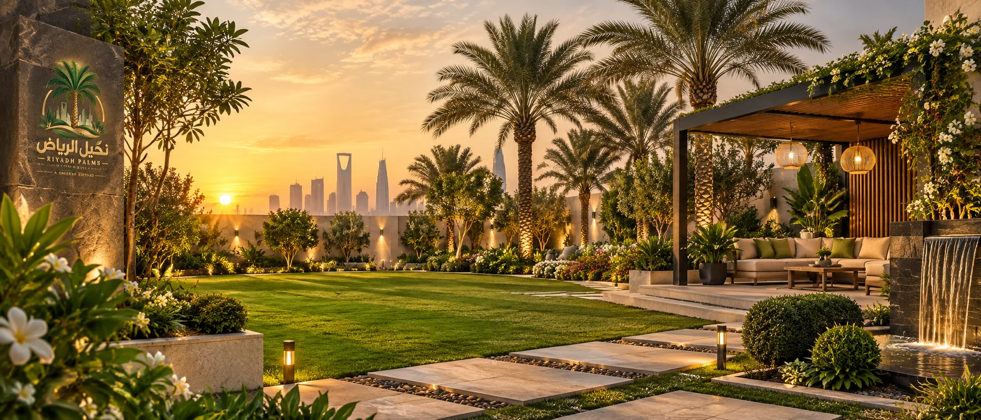 تفاصيل اللاندسكيب وتنفيذ الحدائق في الرياض