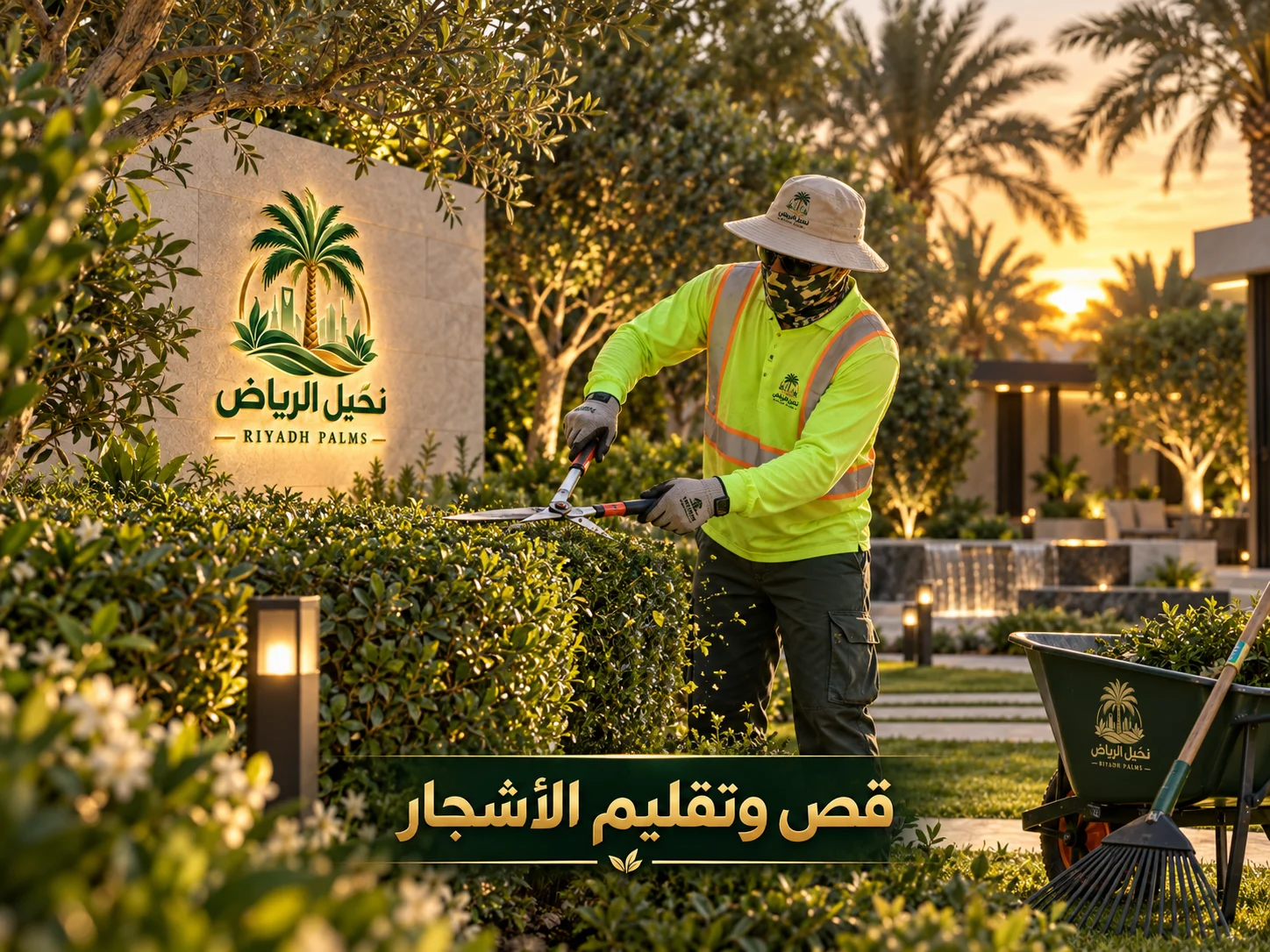 تصميم الأحواض الزراعية في حدائق الرياض